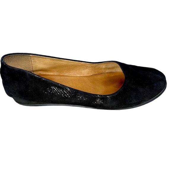 FS/NY black sparkly ballet flats SZ 11 flats slip on comfort snake print - Picture 1 of 5